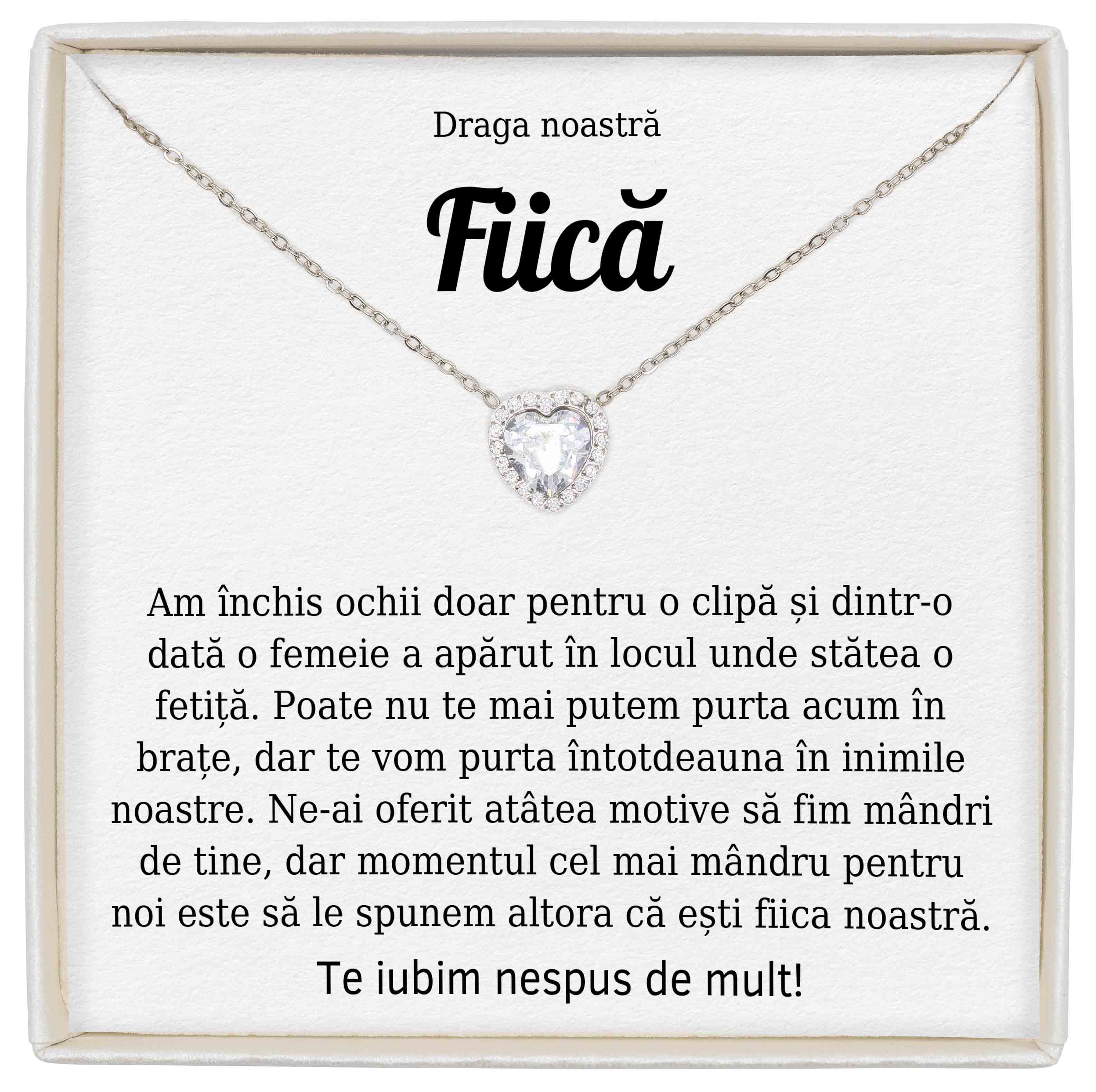 Colier Forever Yours - Pentru Fiică - Am Închis Ochii