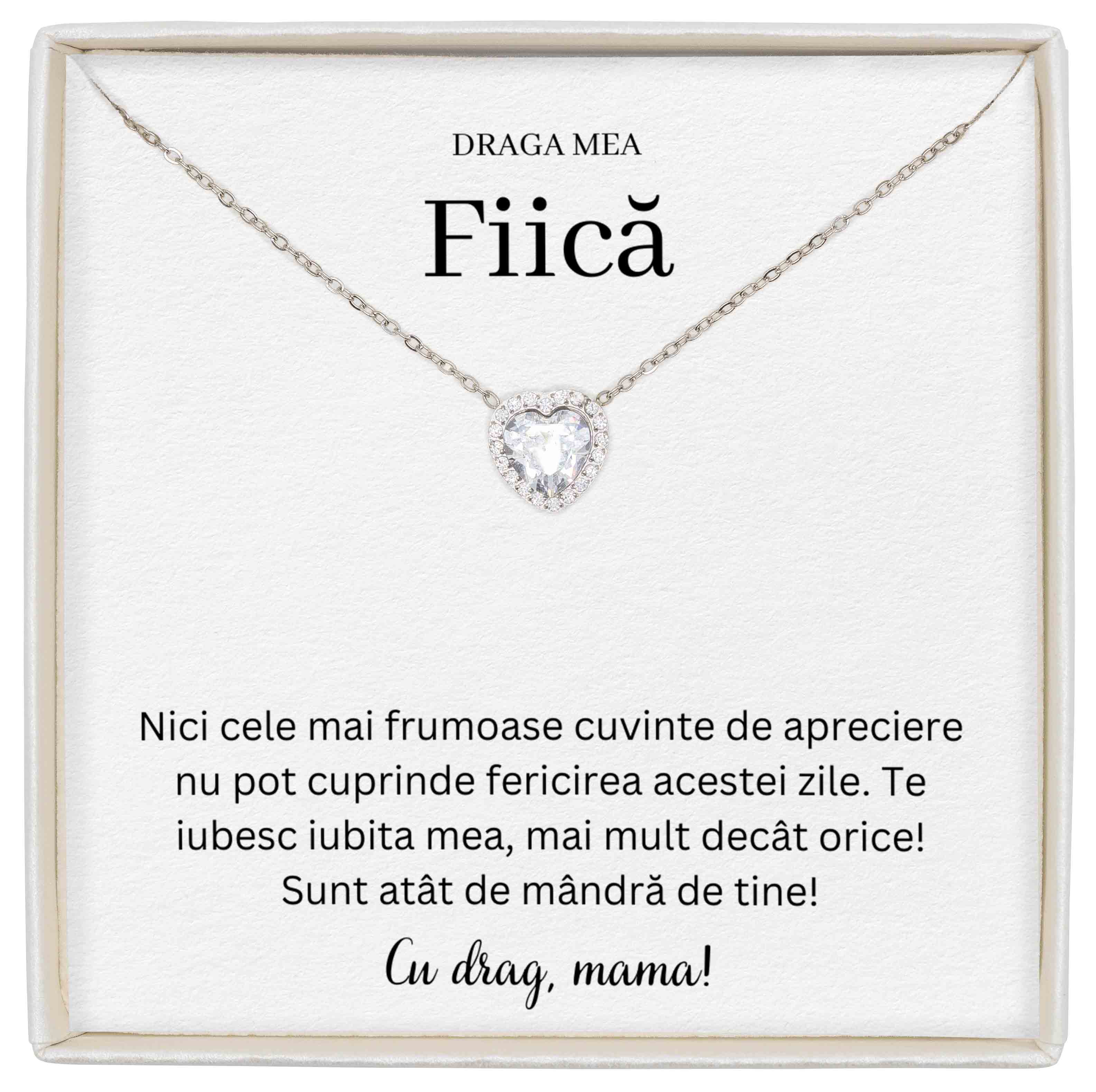 Colier Forever Yours - Pentru Fiică - Cele Mai Frumoase Cuvinte