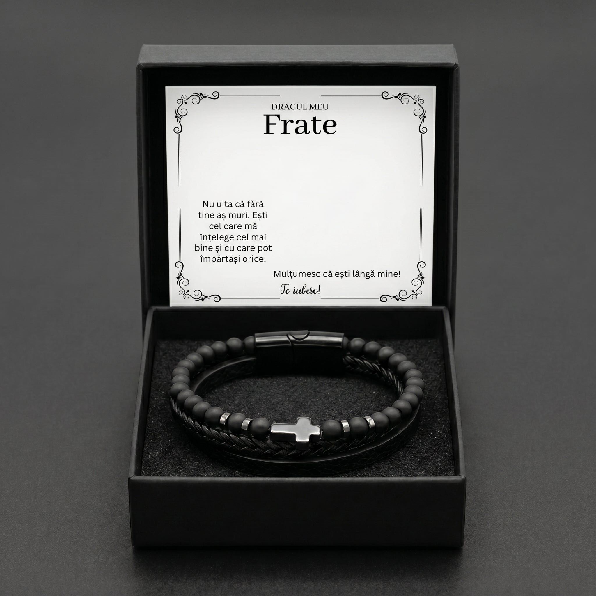 cadou frate brățară piele