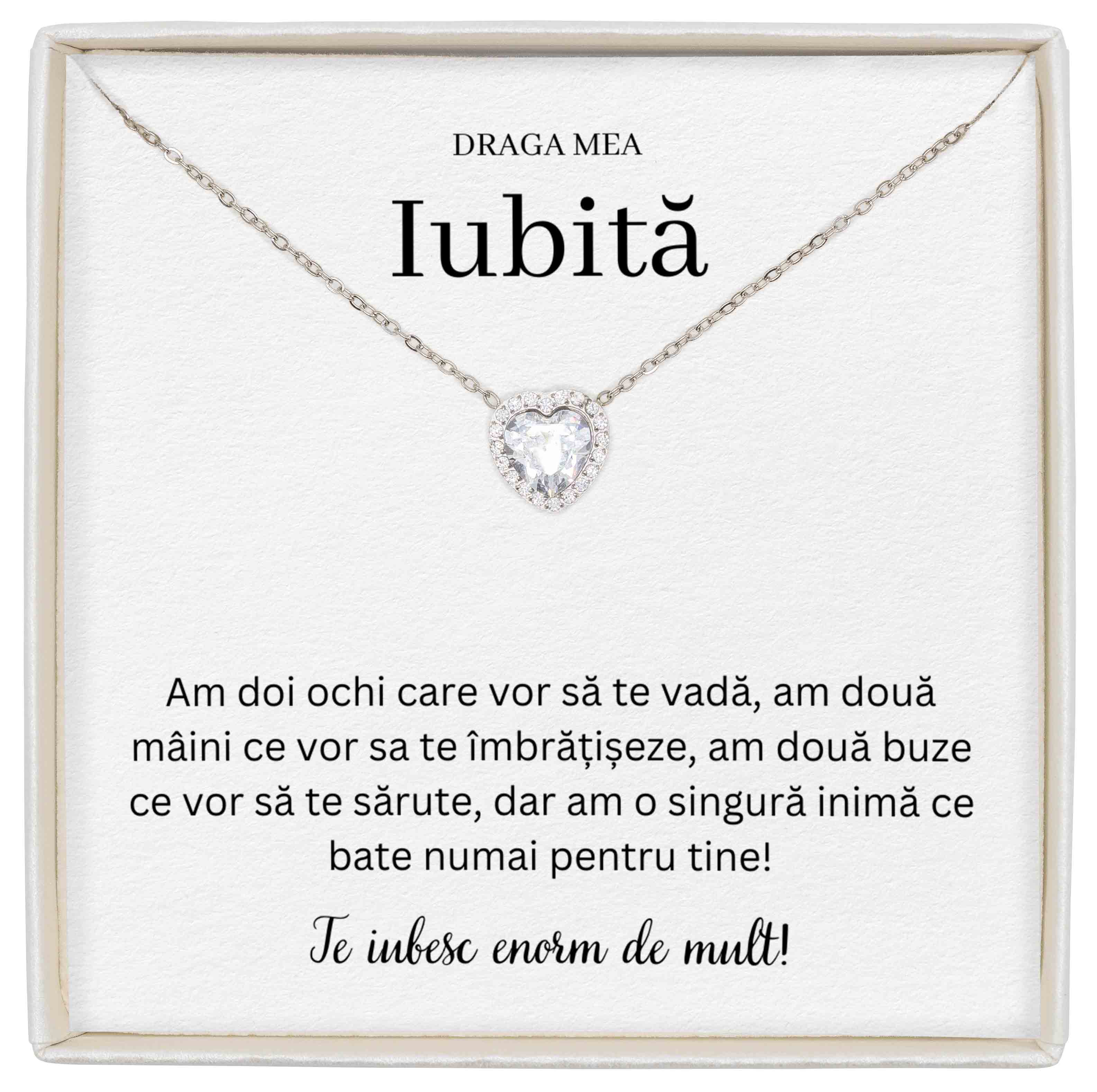 Colier Forever Yours - Pentru Iubită - O Singură Inimă