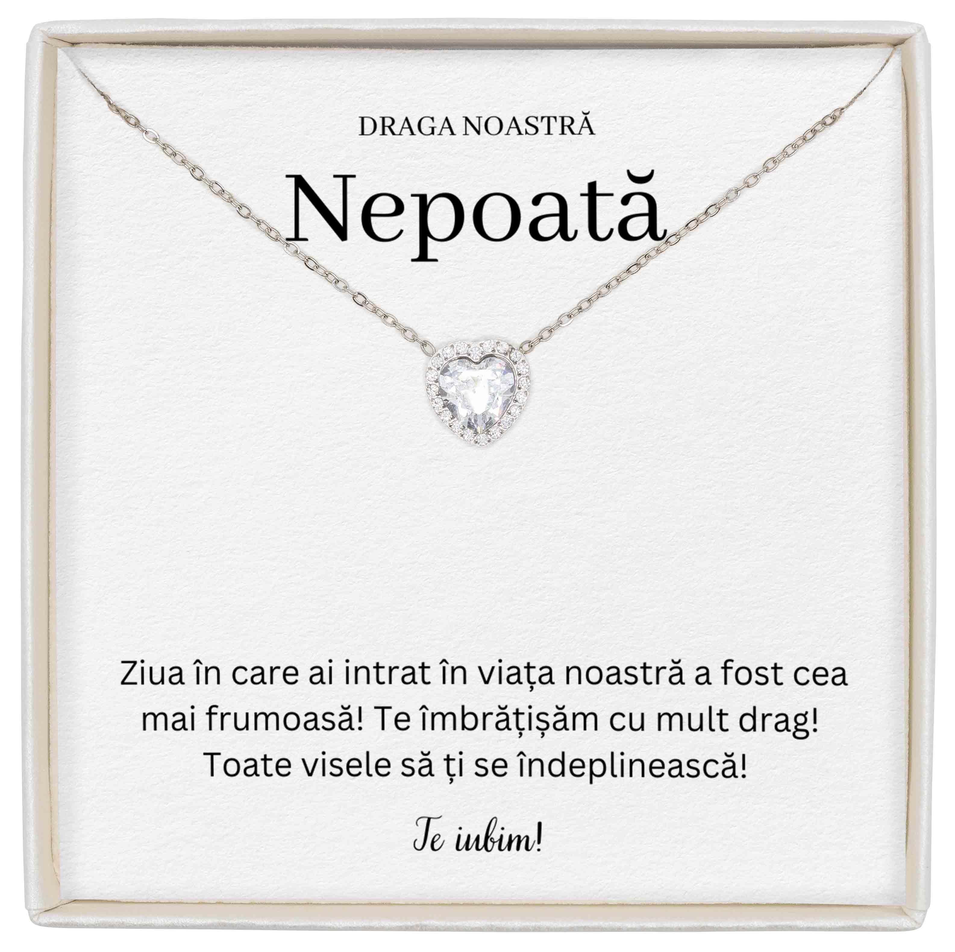 Colier Forever Yours - Pentru Nepoată - Te Îmbrățișăm