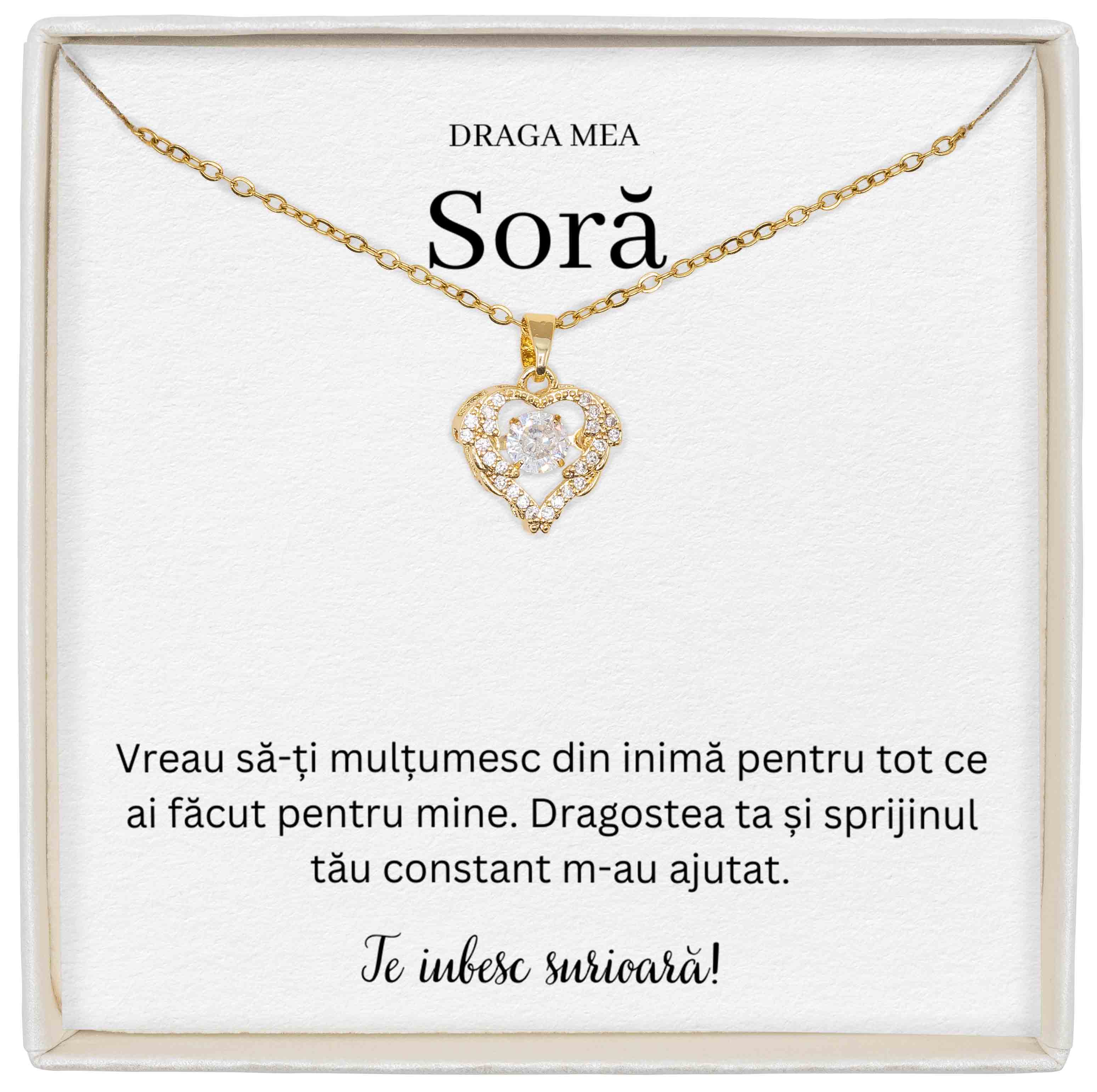 Colier True Love - Pentru Soră - Sprijinul Tău