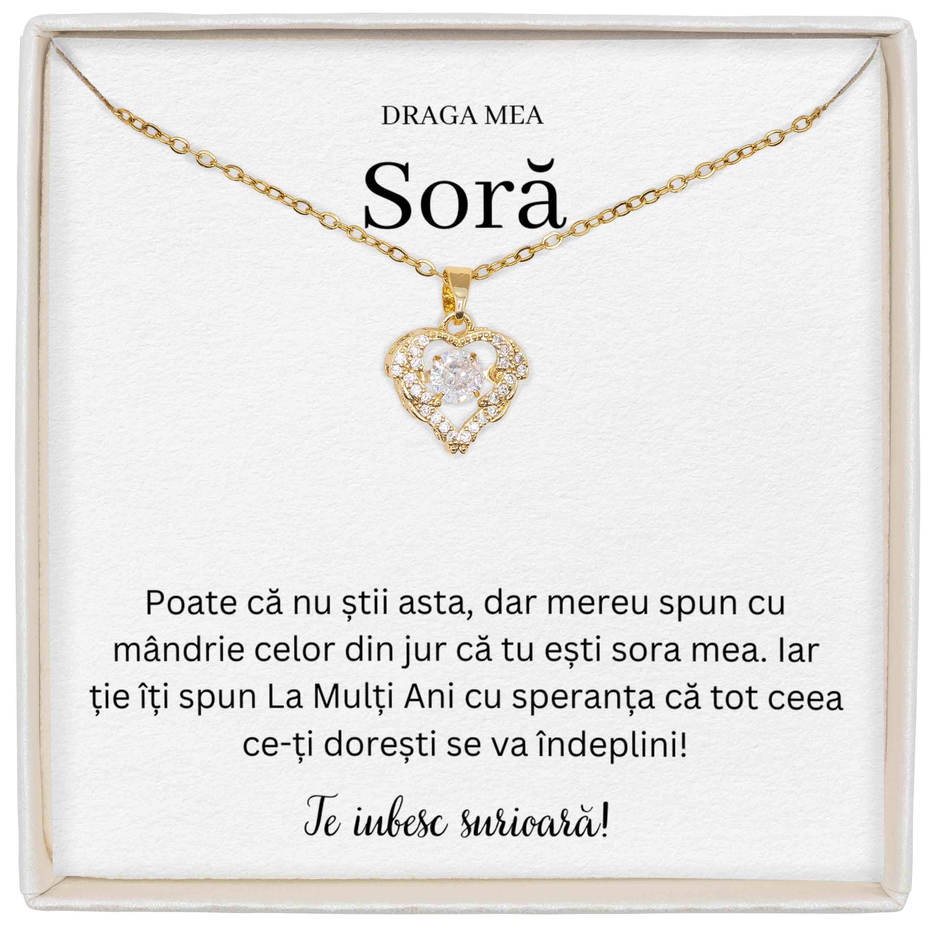 Colier True Love - Pentru Soră - La Mulți Ani