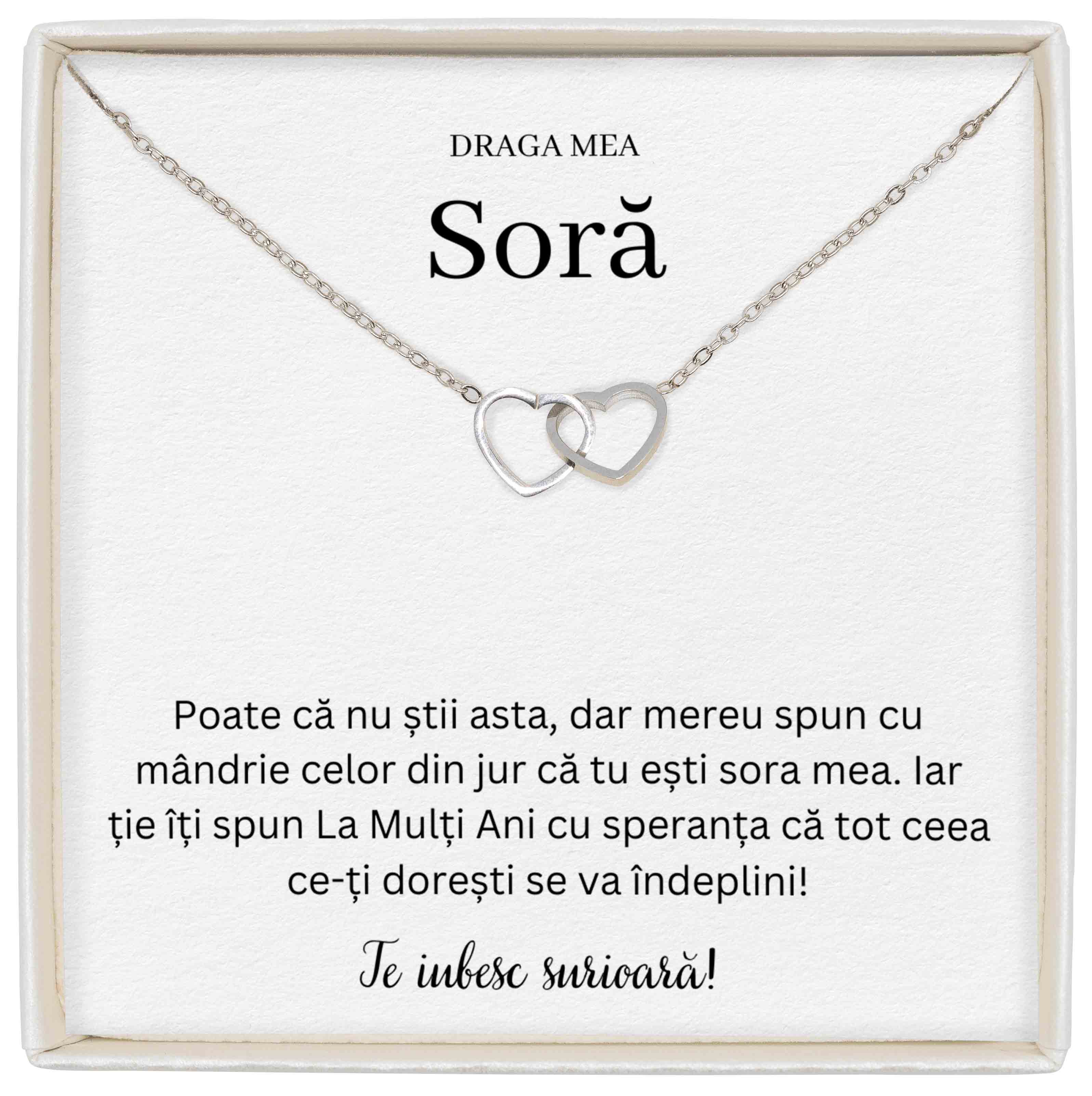 Colier Soulmate Spark - Pentru Soră - La Mulți Ani