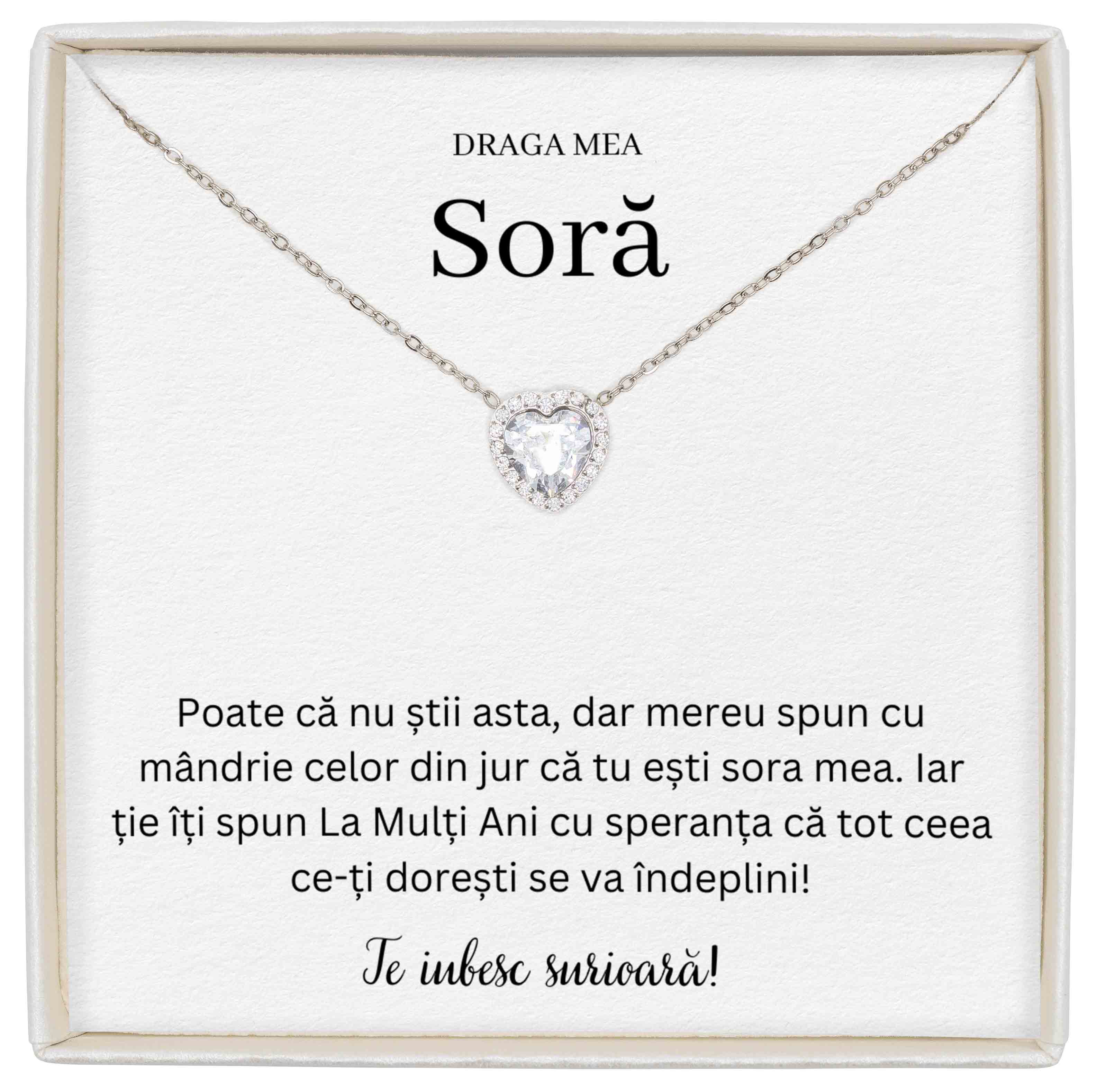 Colier Forever Yours - Pentru Soră - La Mulți Ani