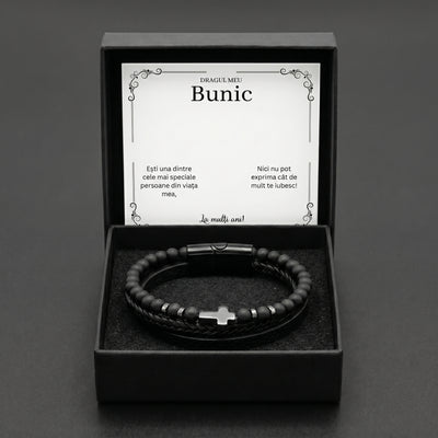 cadou bunic brățară piele