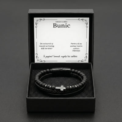 cadou bunic brățară piele