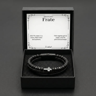 cadou frate brățară piele