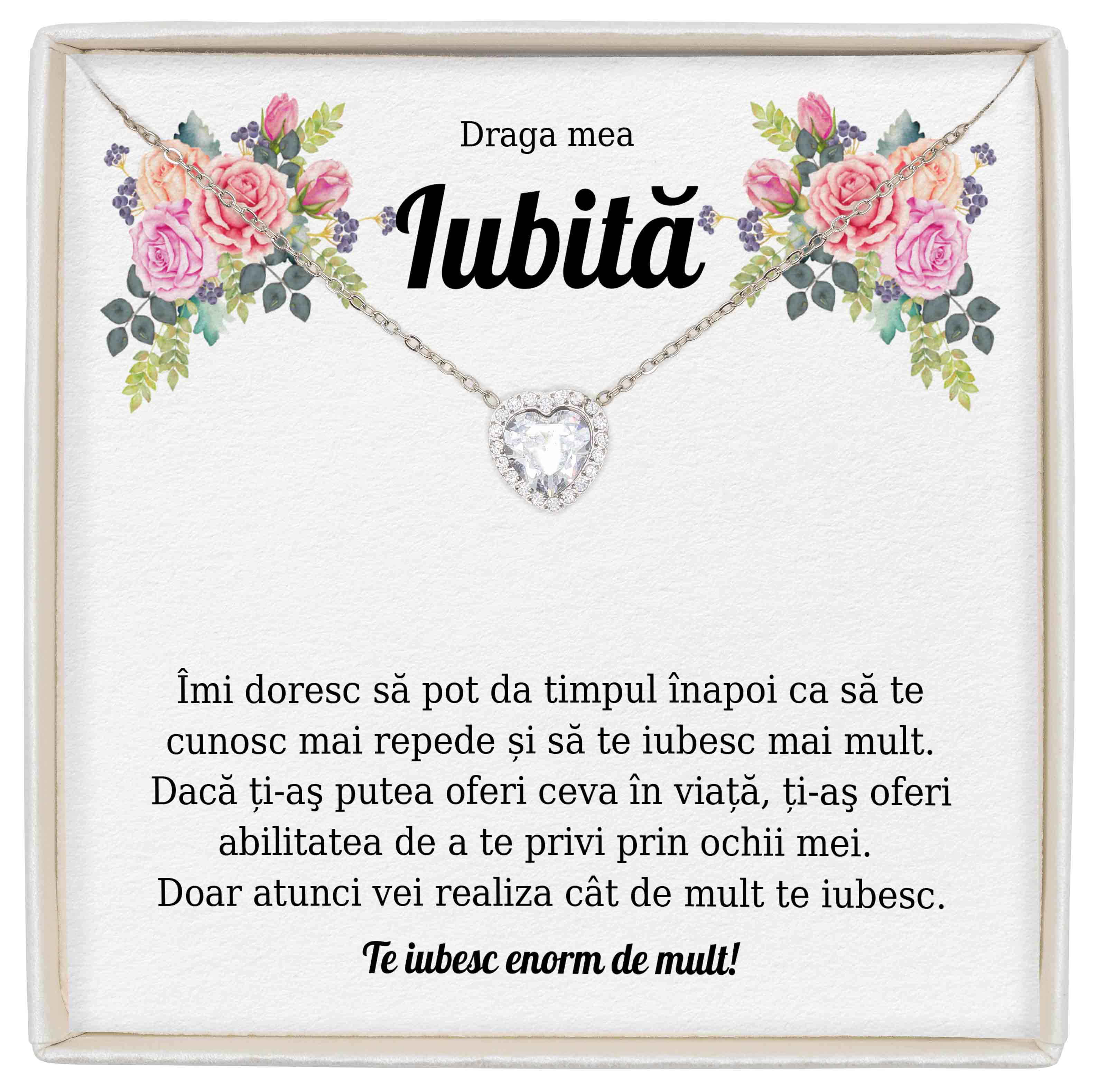 Colier Forever Yours - Pentru Iubită - Cât De Mult Te Iubesc