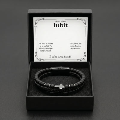 cadou iubit brățară piele