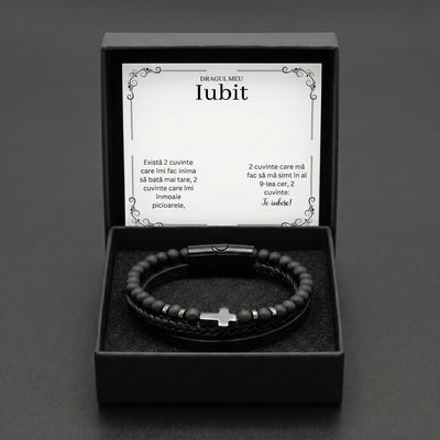 cadou iubit brățară piele