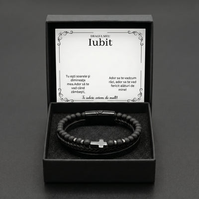cadou iubit brățară piele