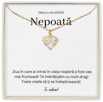 Colier True Love - Pentru Nepoată - Te Îmbrățișăm
