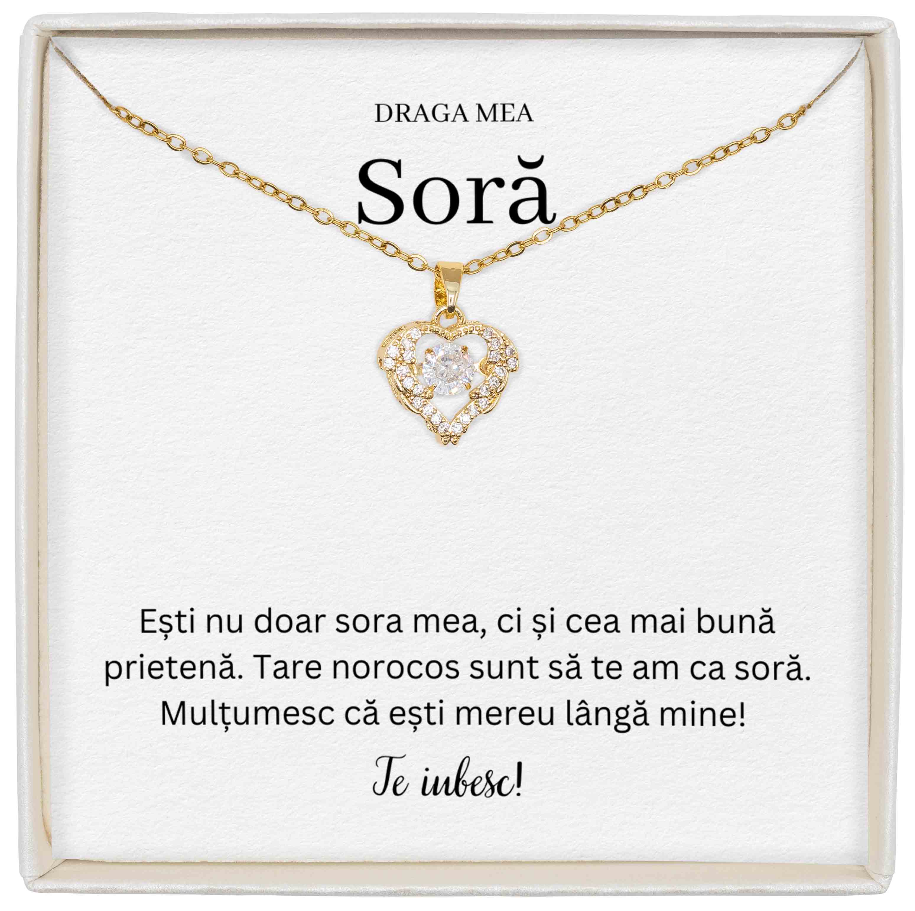Colier True Love - Pentru Soră - Mulțumesc