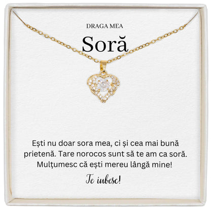 Colier True Love - Pentru Soră - Mulțumesc