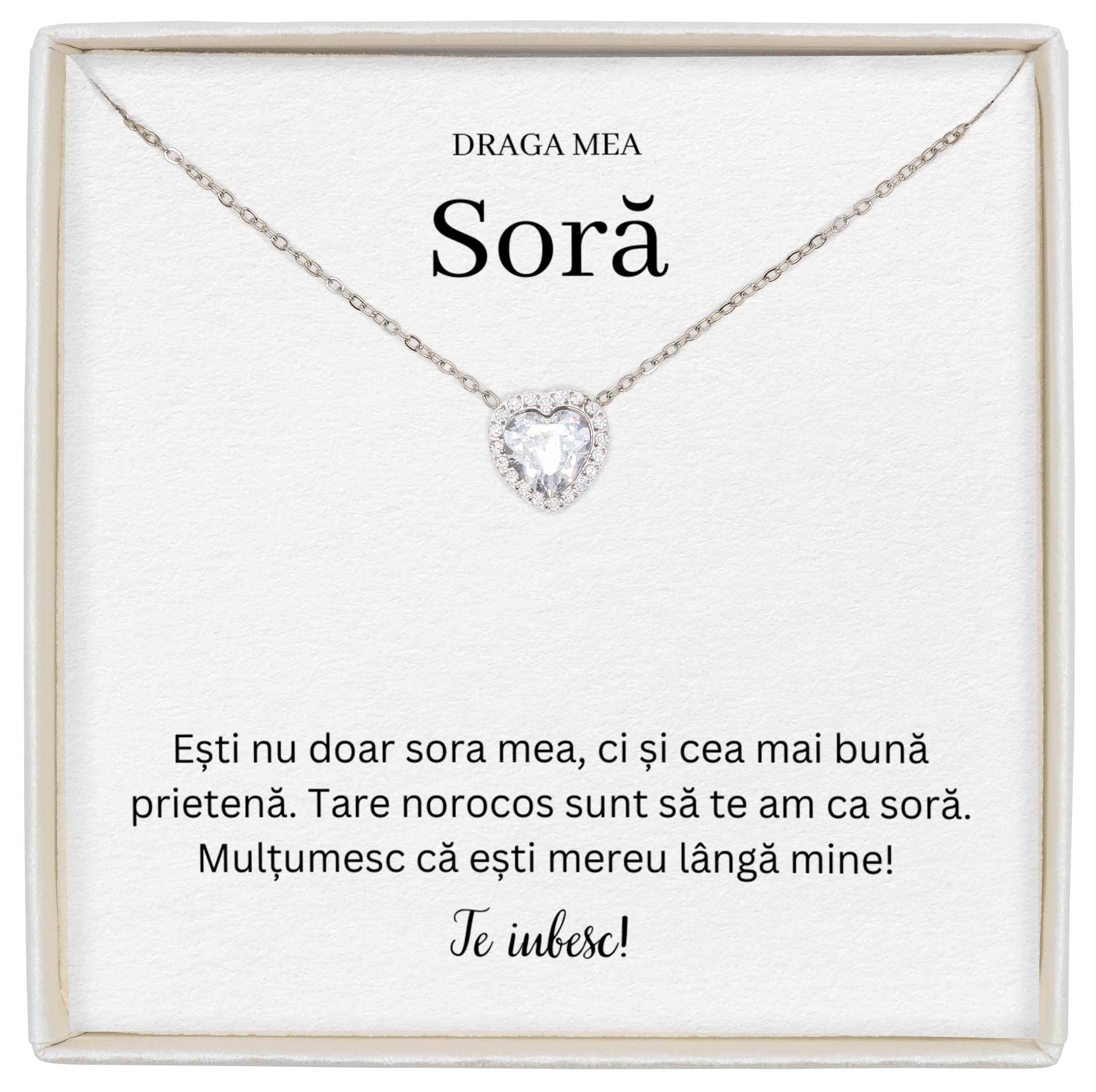 Colier Forever Yours - Pentru Soră - Mulțumesc
